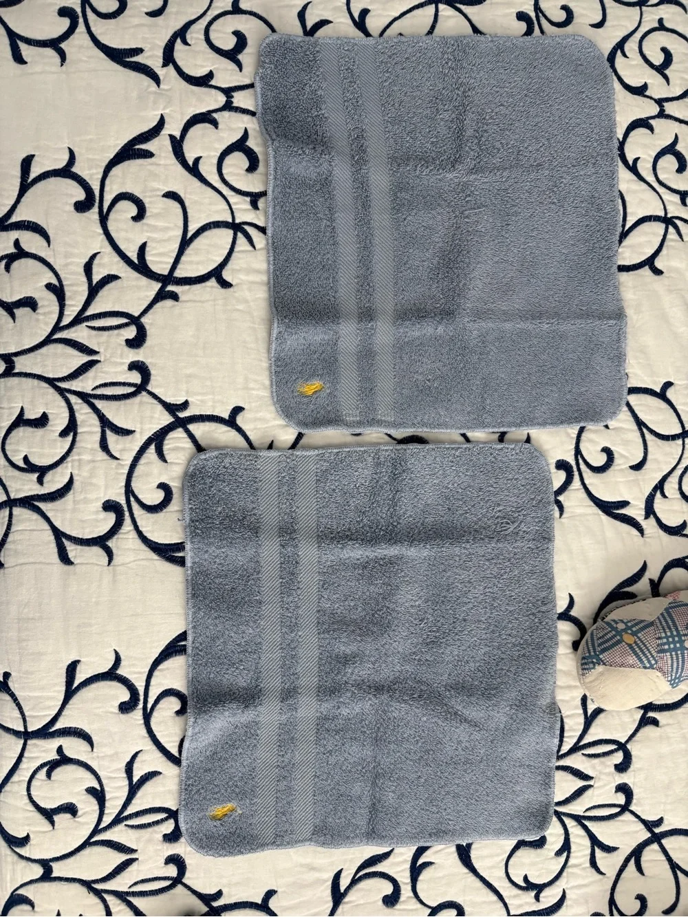 Vintage Ralph Lauren Soft Light Blue Plush Towel Set